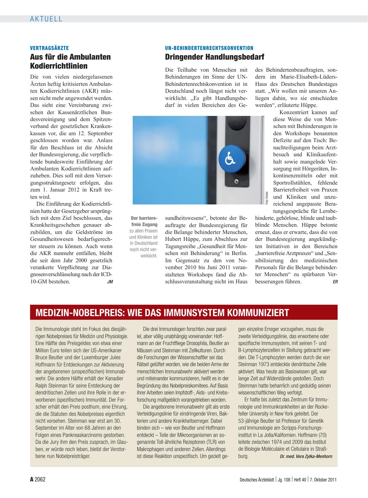 Vorschauseite 1: UN-Behindertenrechtskonvention: Dringender Handlungsbedarf