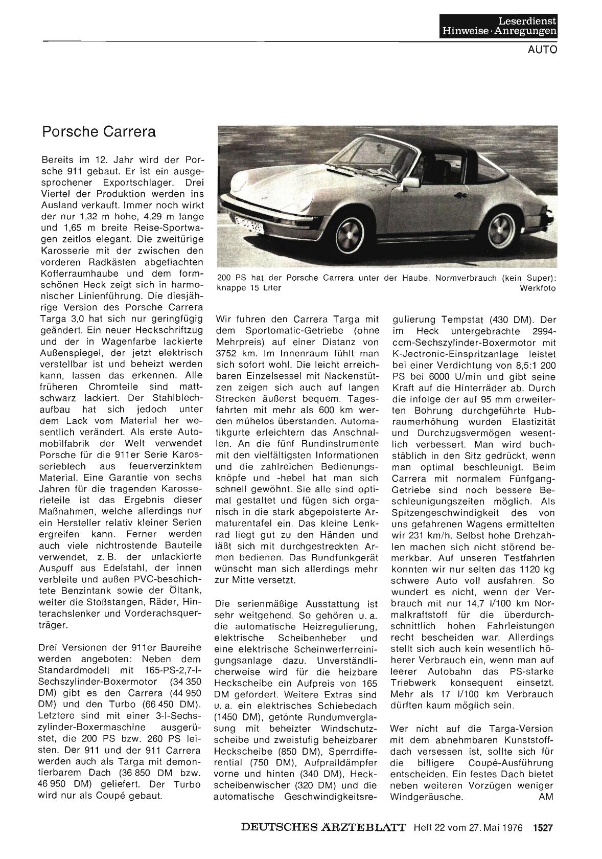 Vorschauseite 1: Porsche Carrera