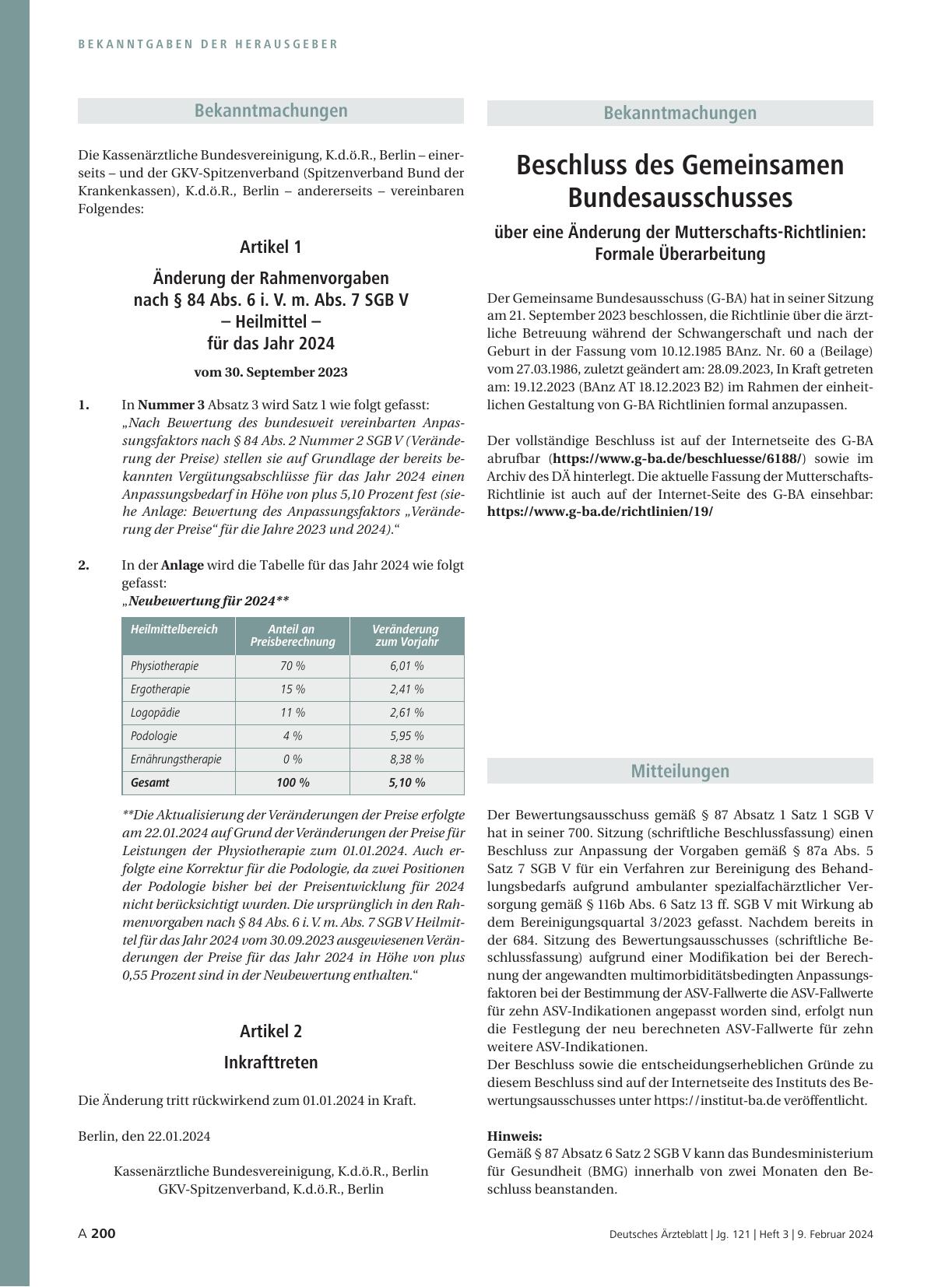 Vorschauseite 1: Mitteilungen