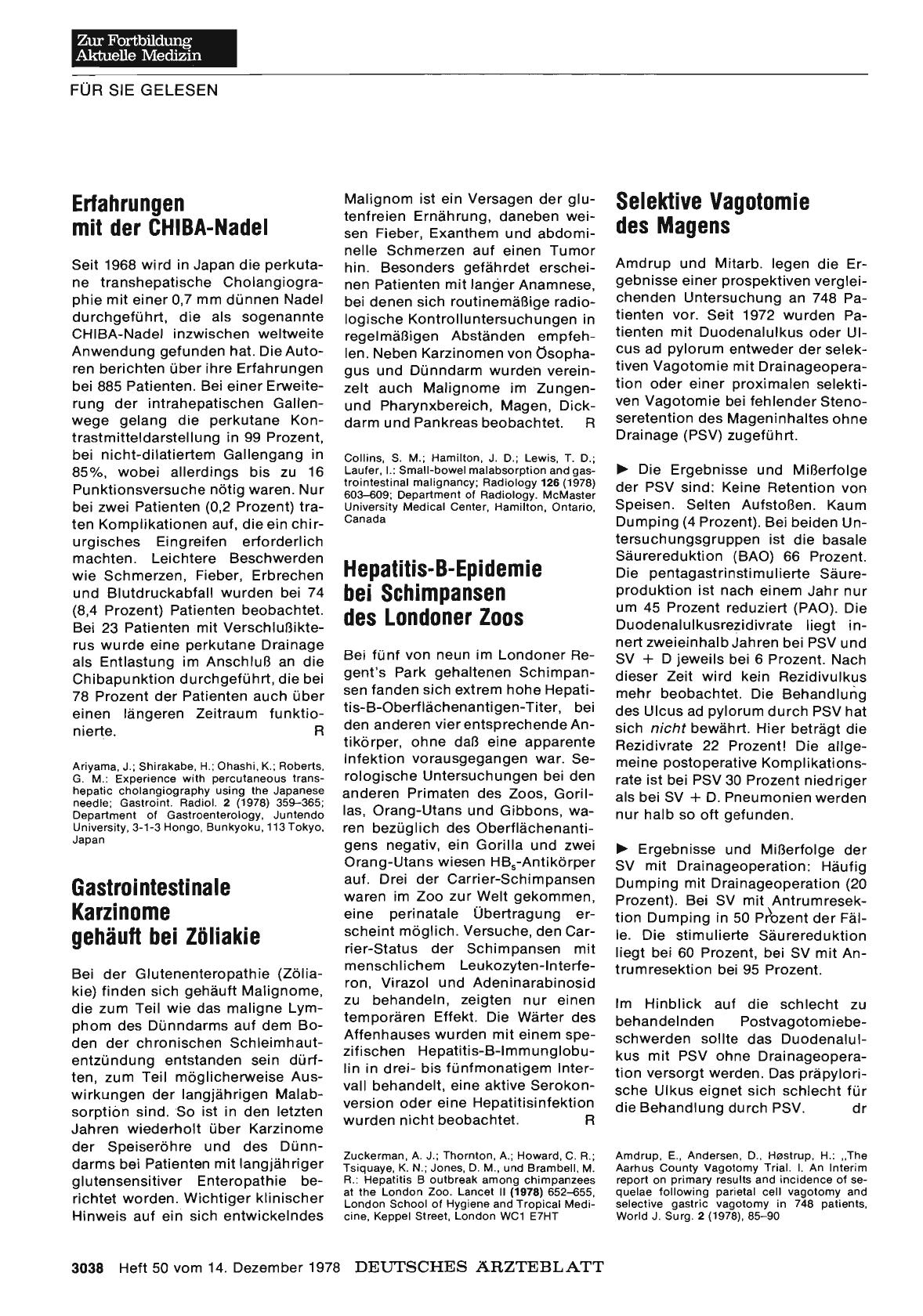 Vorschauseite 1: Erfahrungen mit der CHIBA-Nadel
