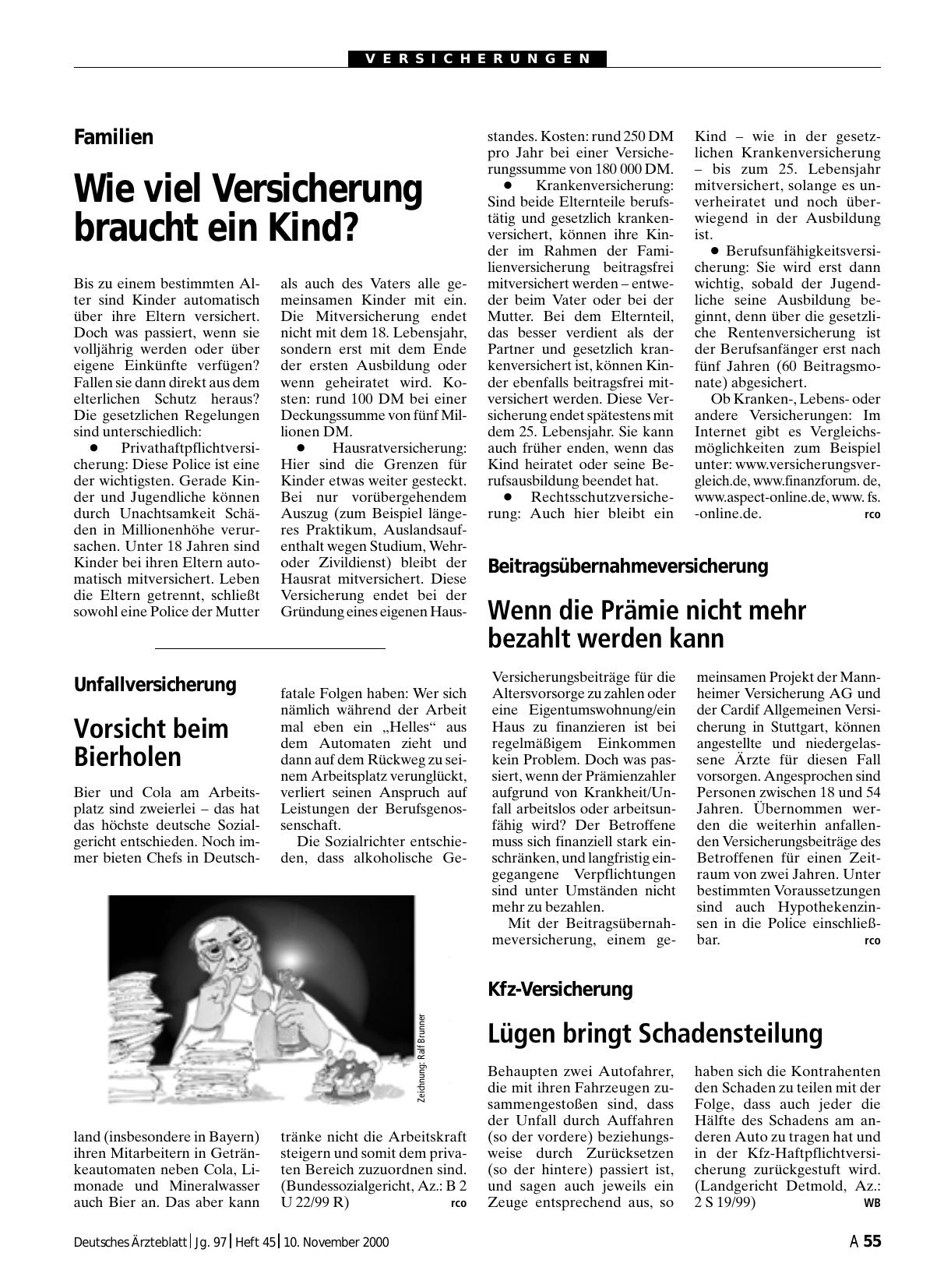 Vorschauseite 1: Unfallversicherung: Vorsicht beim Bierholen