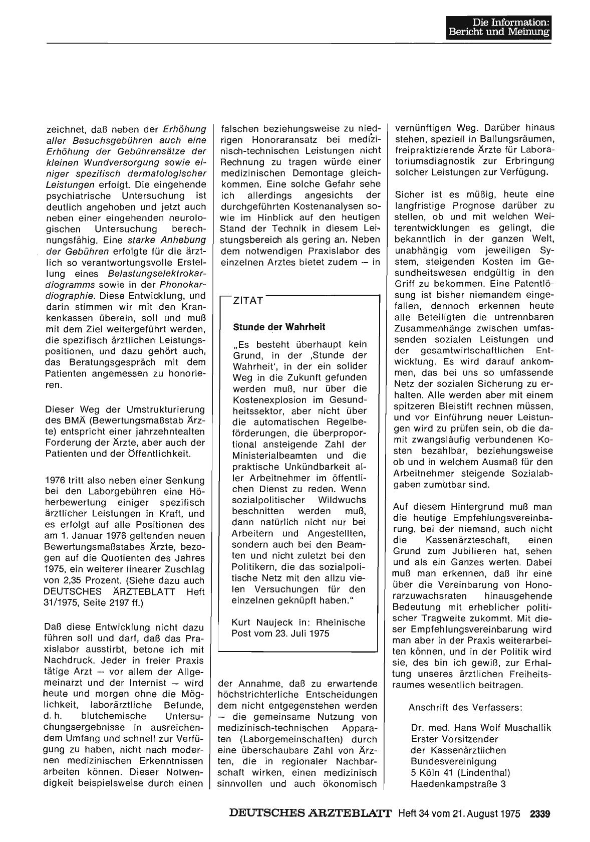 Vorschauseite 1: Stunde der Wahrheit