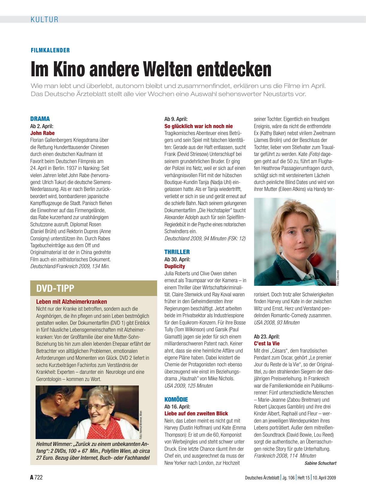 Vorschauseite 1: Filmkalender: Im Kino andere Welten entdecken