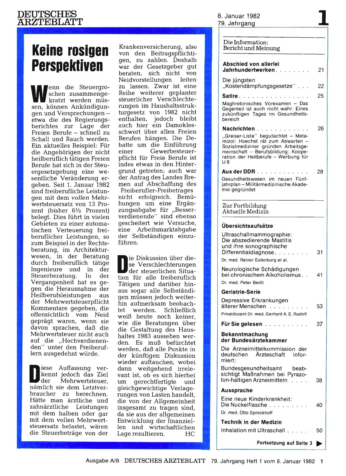 Vorschauseite 1: Keine rosigen Perspektiven