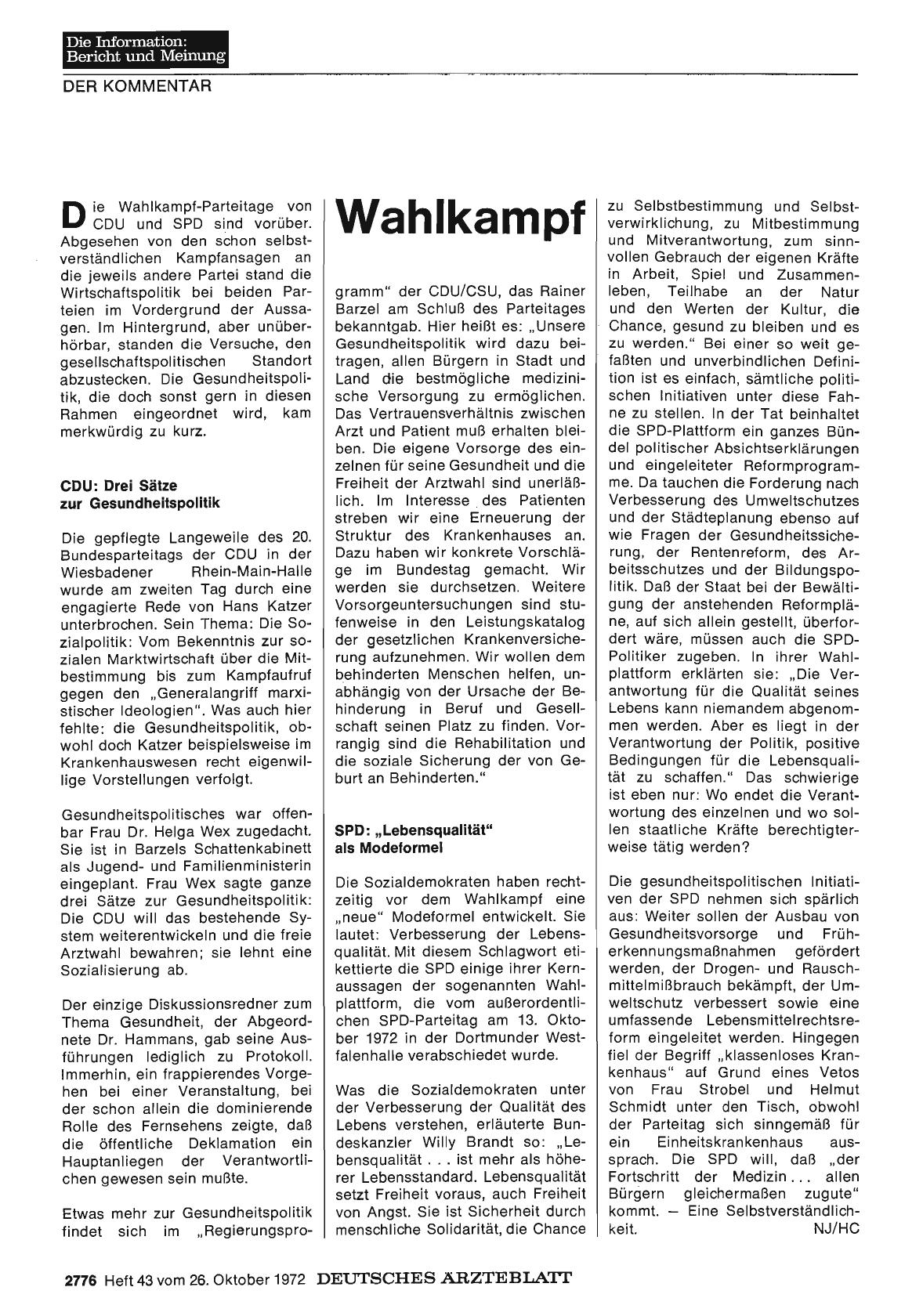 Vorschauseite 1: Wahlkampf