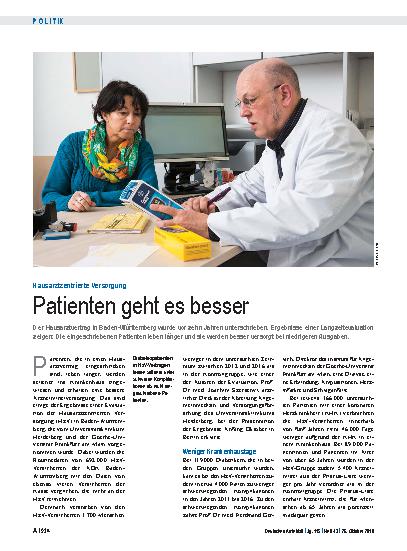 Vorschauseite 1: Hausarztzentrierte Versorgung: Patienten geht es besser