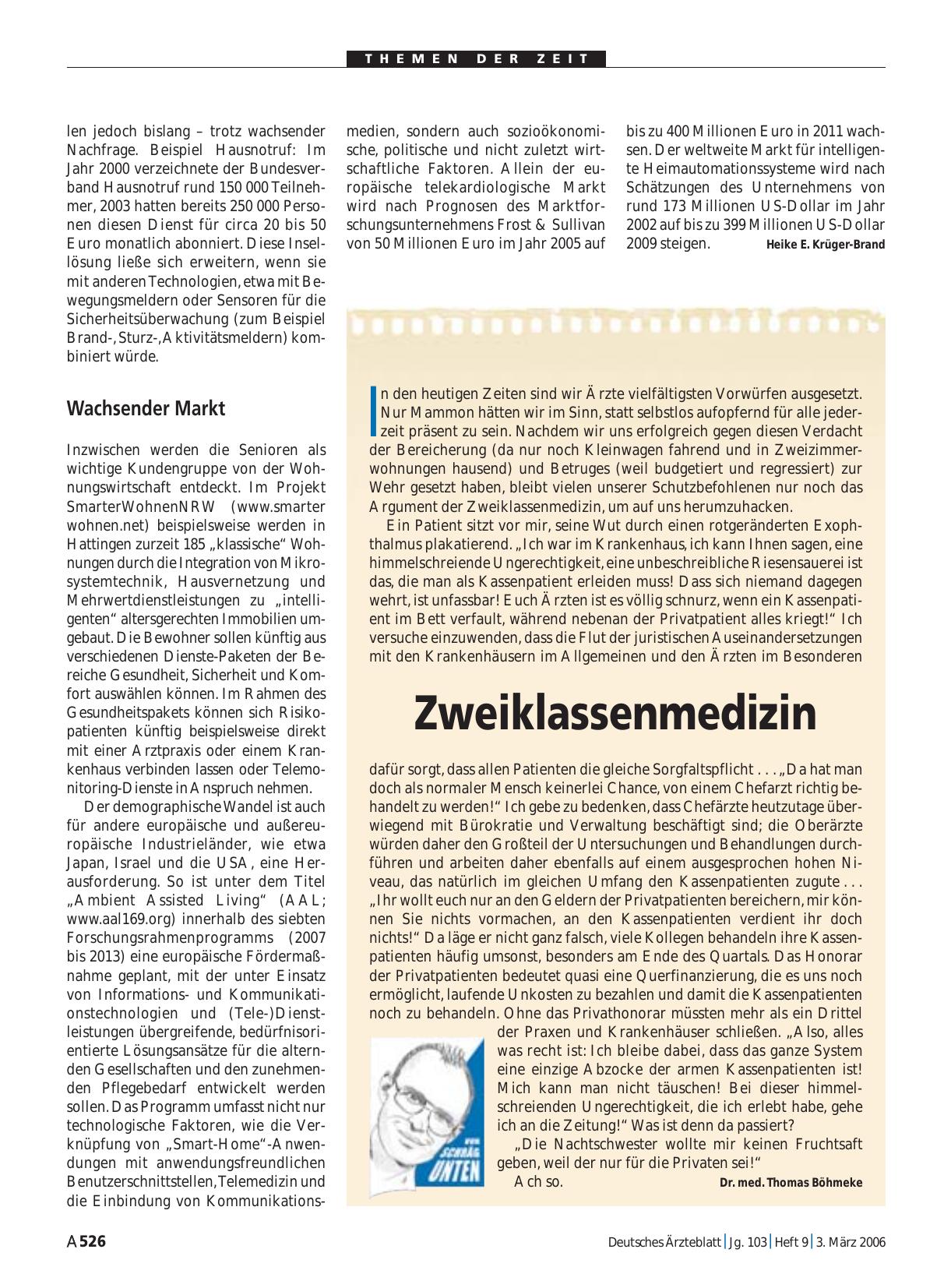 Vorschauseite 1: Zweiklassenmedizin