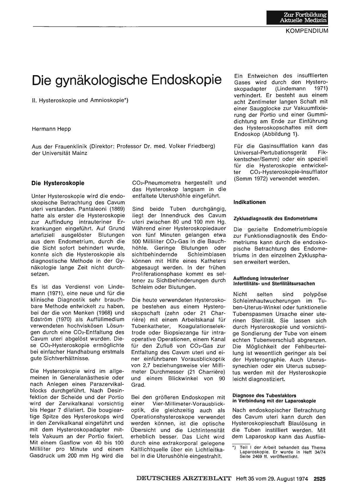 Vorschauseite 1: Die gynäkologische Endoskopie
