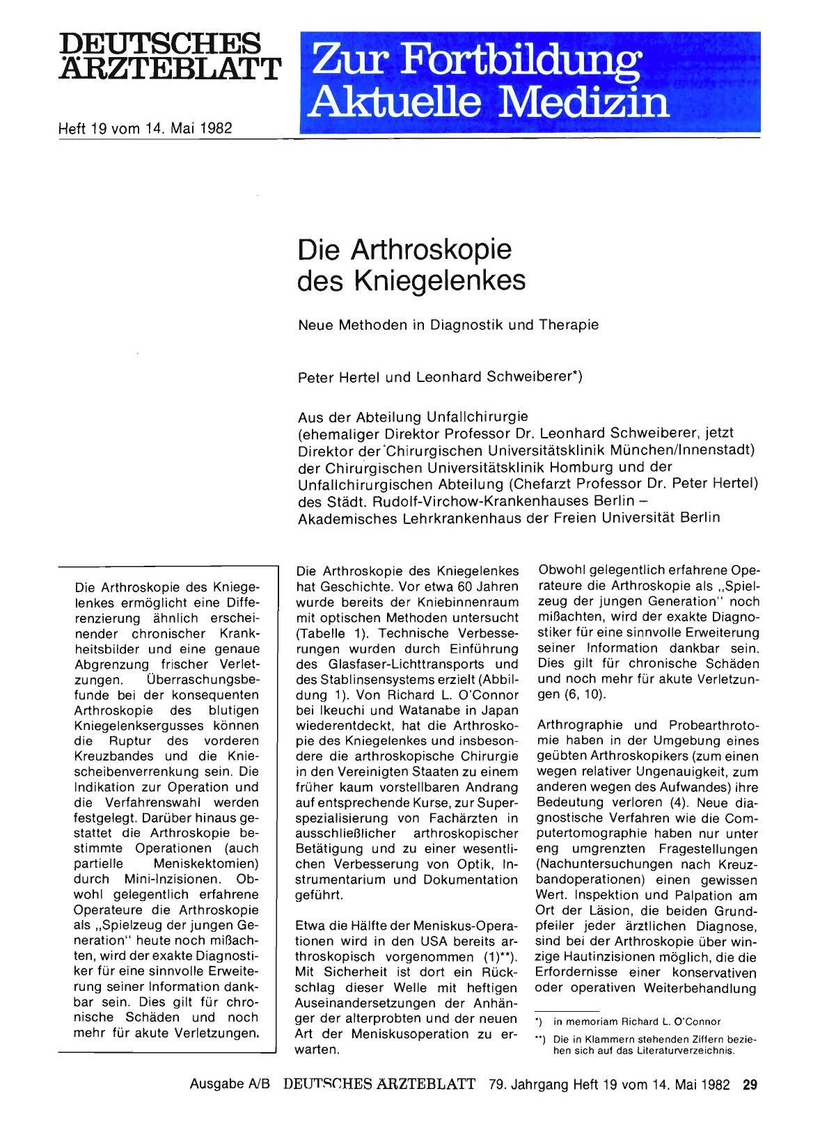 Vorschauseite 1: Die Arthroskopie des Kniegelenkes
