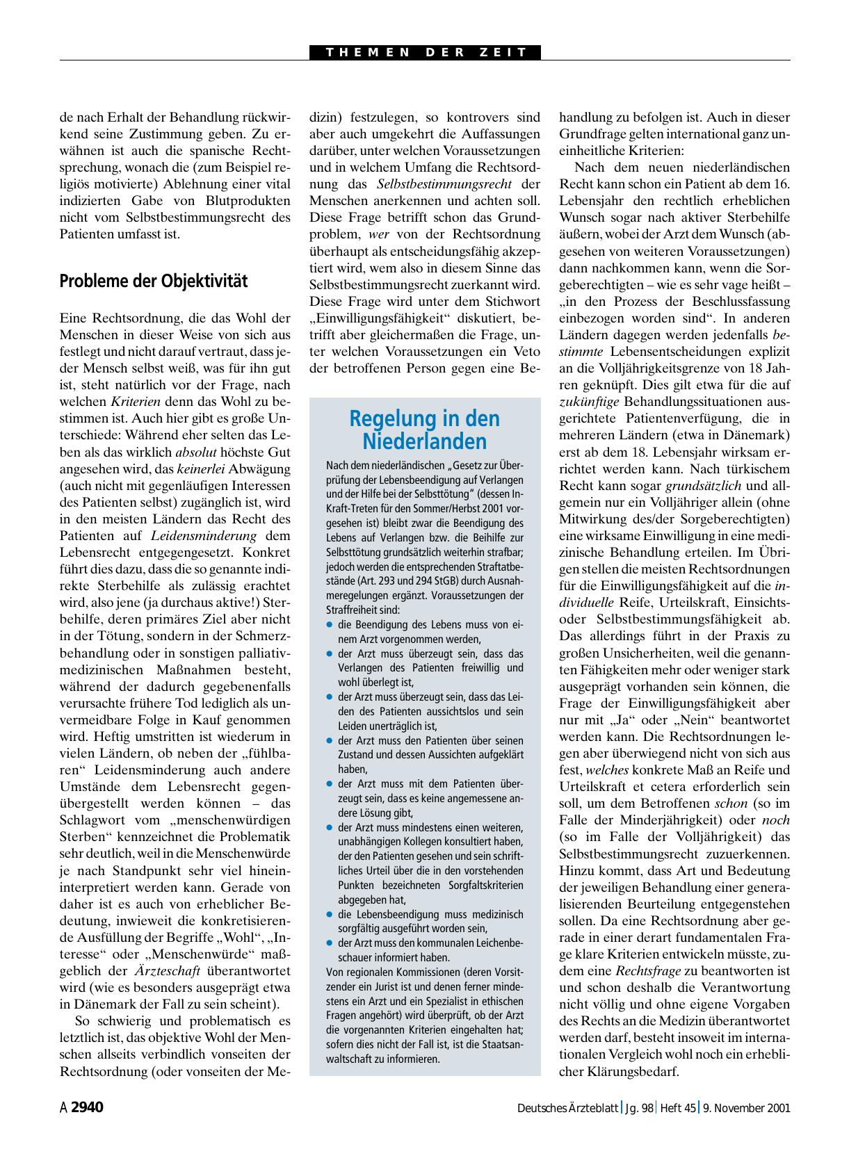 Vorschauseite 1: Regelung in den Niederlanden