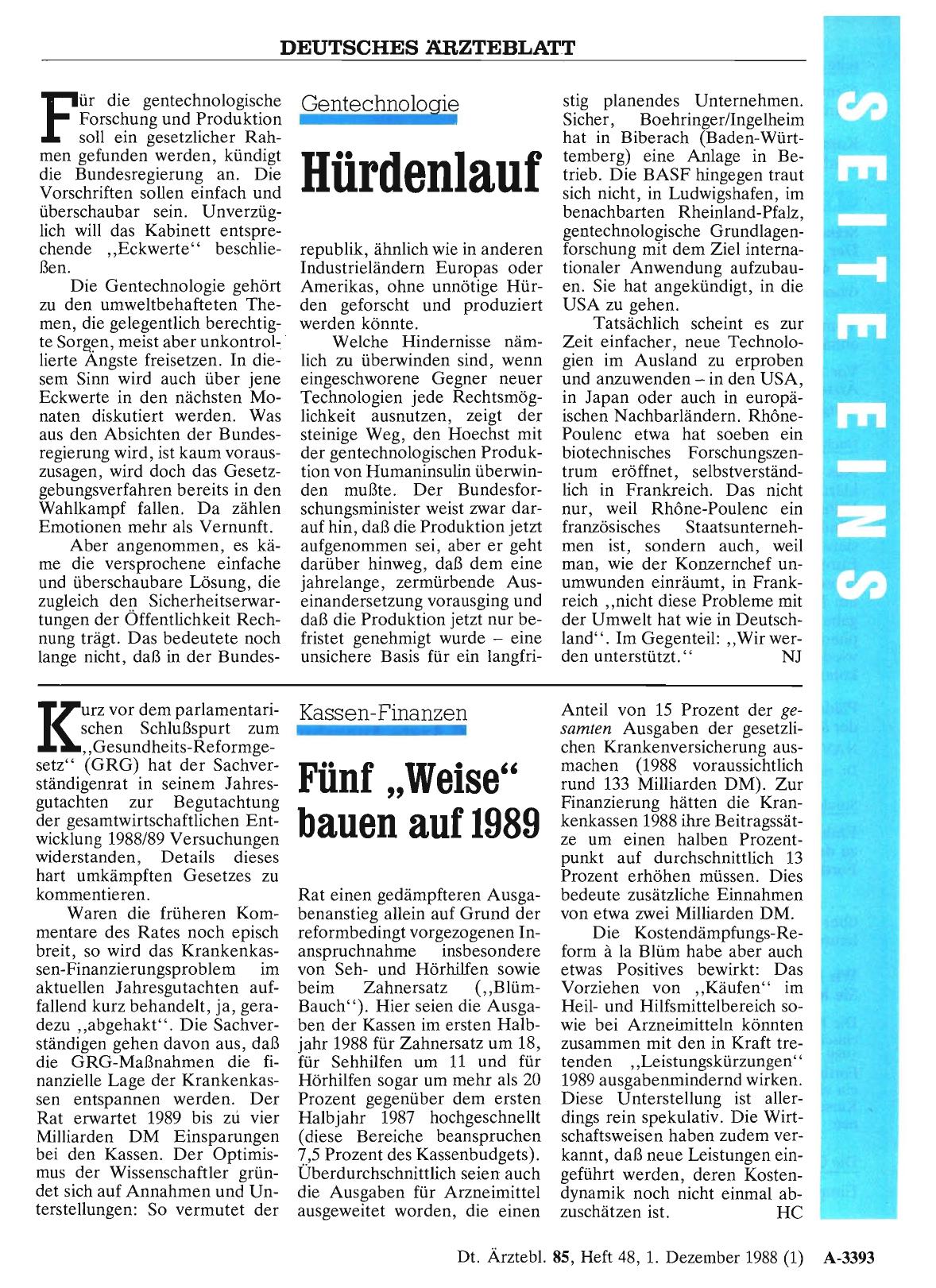 Vorschauseite 1: Gentechnologie: Hürdenlauf