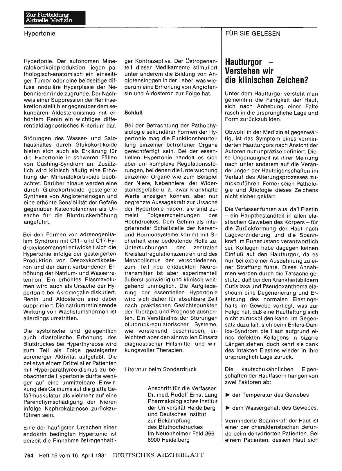 Vorschauseite 1: Hautturgor Verstehen wir die klinischen Zeichen?