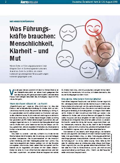 Vorschauseite 1: Mitarbeiterführung: Was Führungskräfte brauchen: Menschlichkeit, Klarheit – und Mut