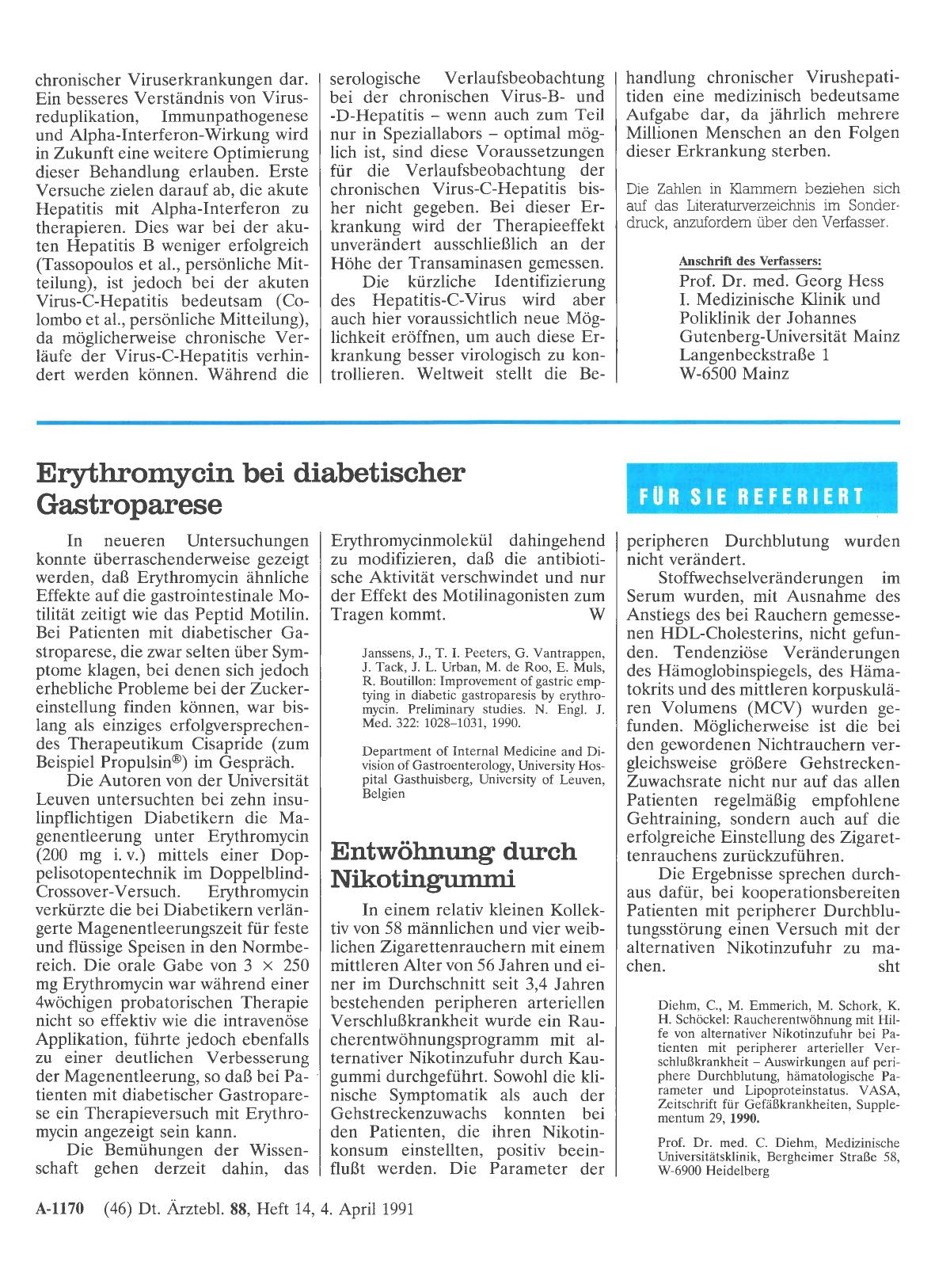 Vorschauseite 1: Entwöhnung durch Nikotingummi