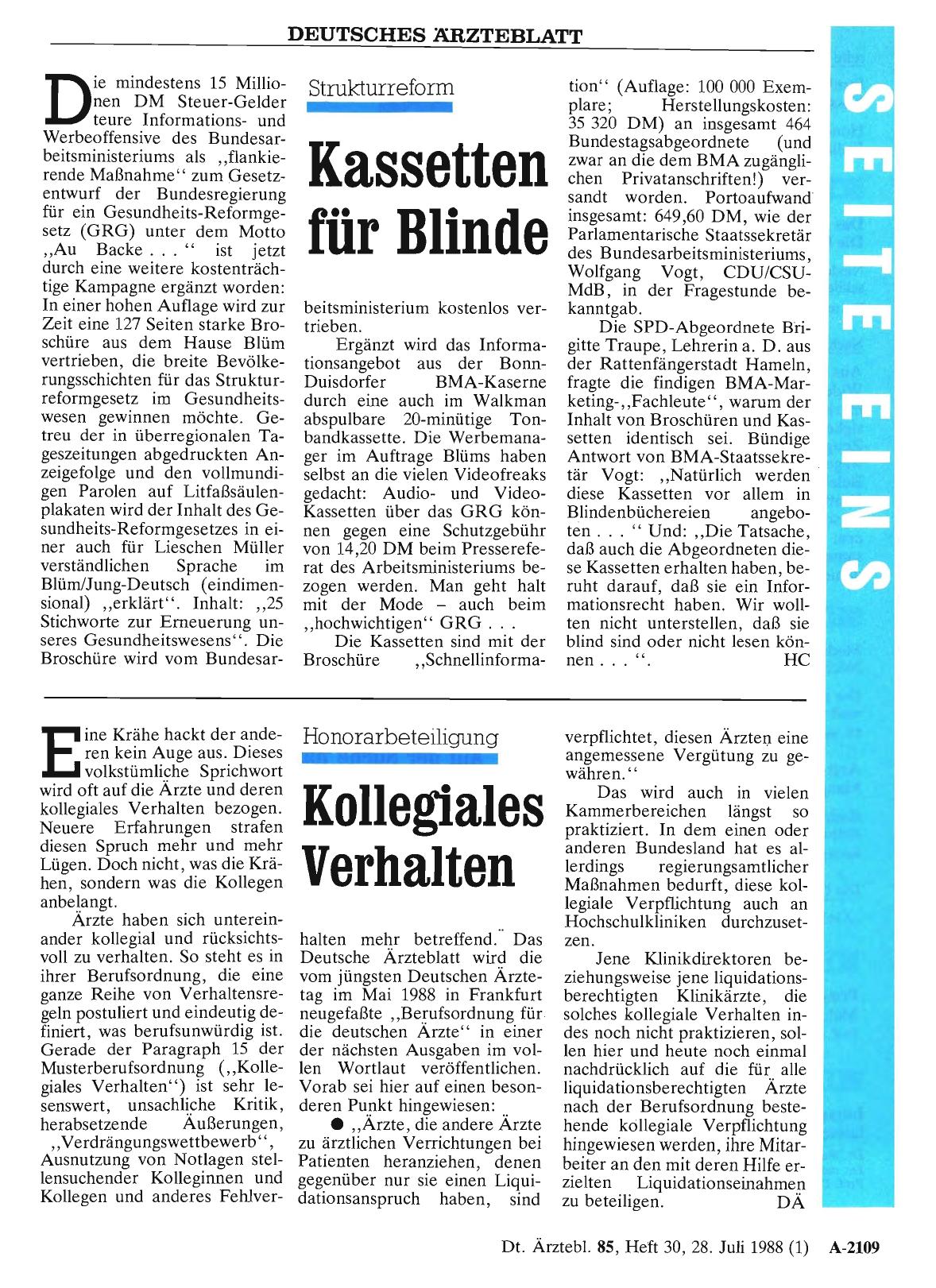 Vorschauseite 1: Honorarbeteiligung: Kollegiales Verhalten