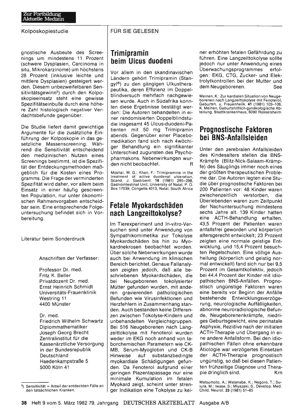 Vorschauseite 1: Fetale Myokardschäden nach Langzeittokolyse?