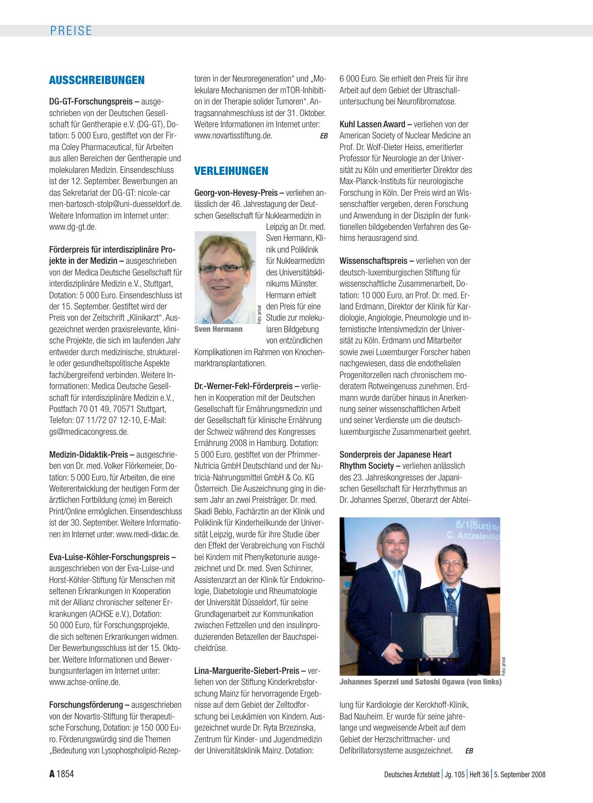 Vorschauseite 1: Ausschreibungen