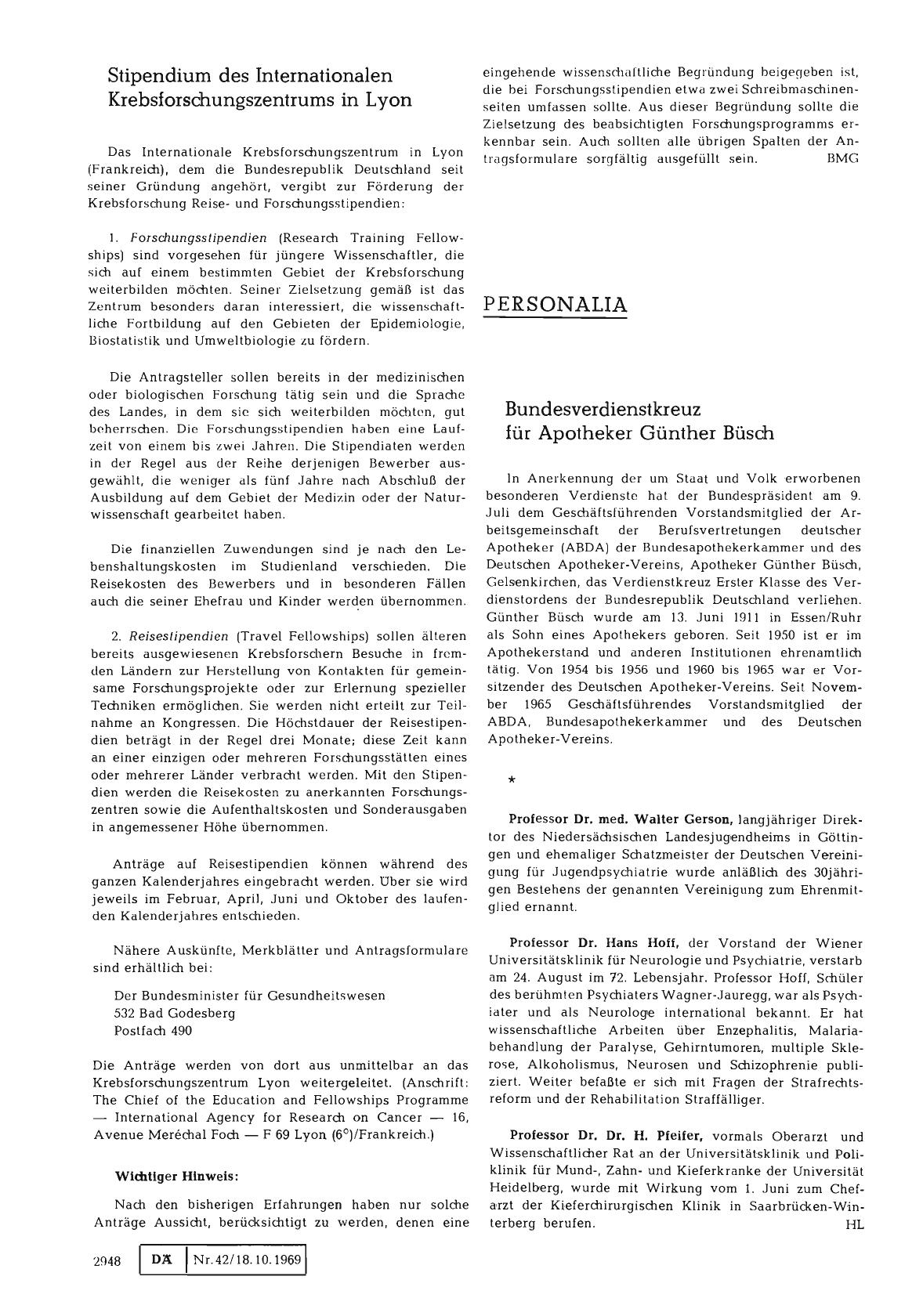 Vorschauseite 1: Professor Dr. med. Walter Gerson / Professor Dr. Hans Hoff / Professor Dr. Dr. H. Pfeifer