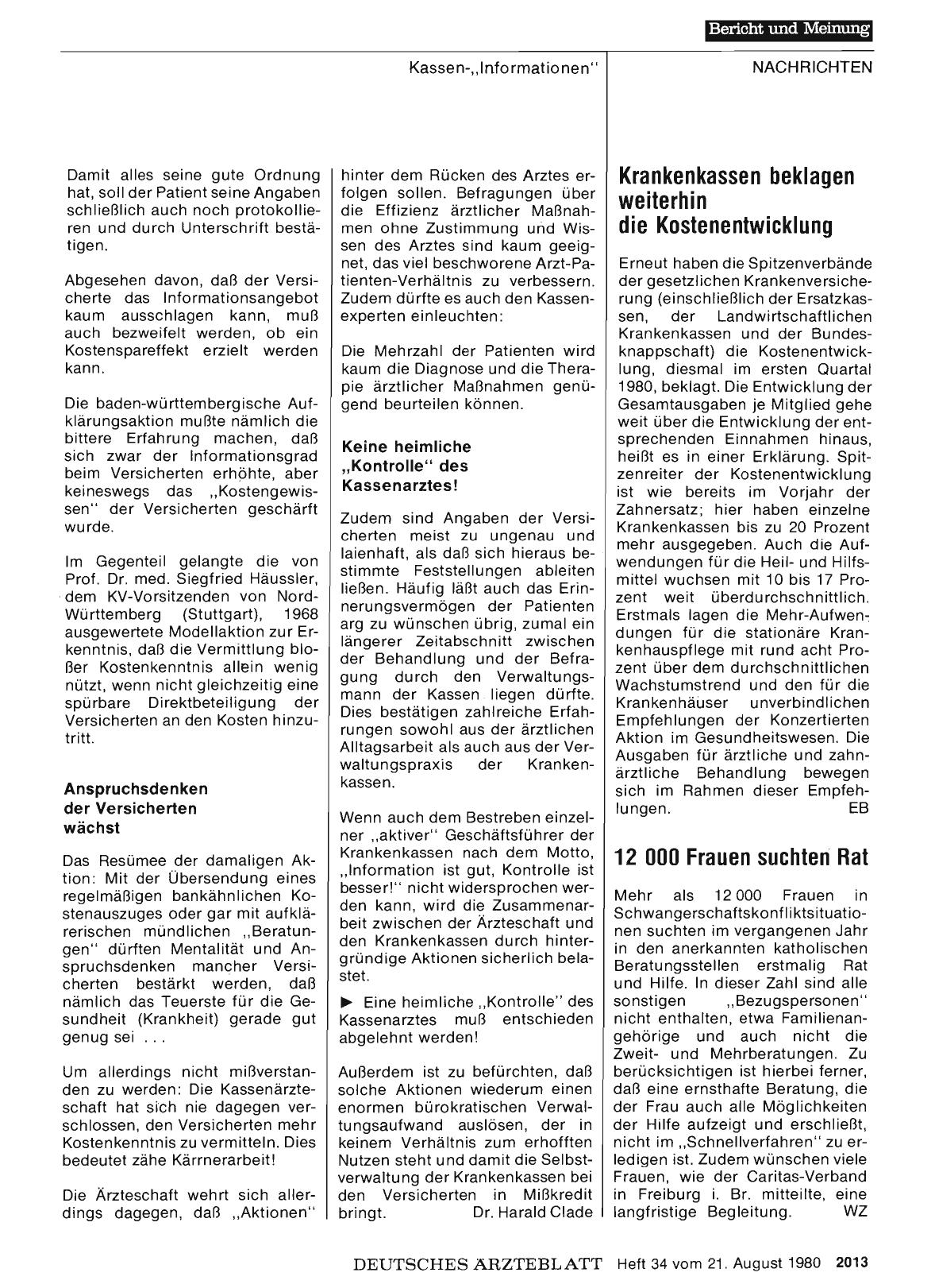 Vorschauseite 1: Krankenkassen beklagen weiterhin die Kostenentwicklung