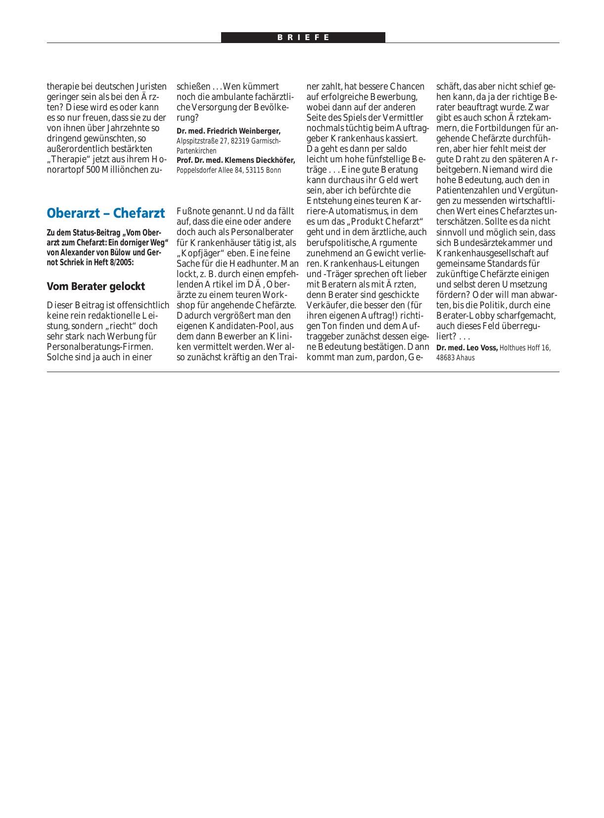 Vorschauseite 1: Oberarzt – Chefarzt: Vom Berater gelockt