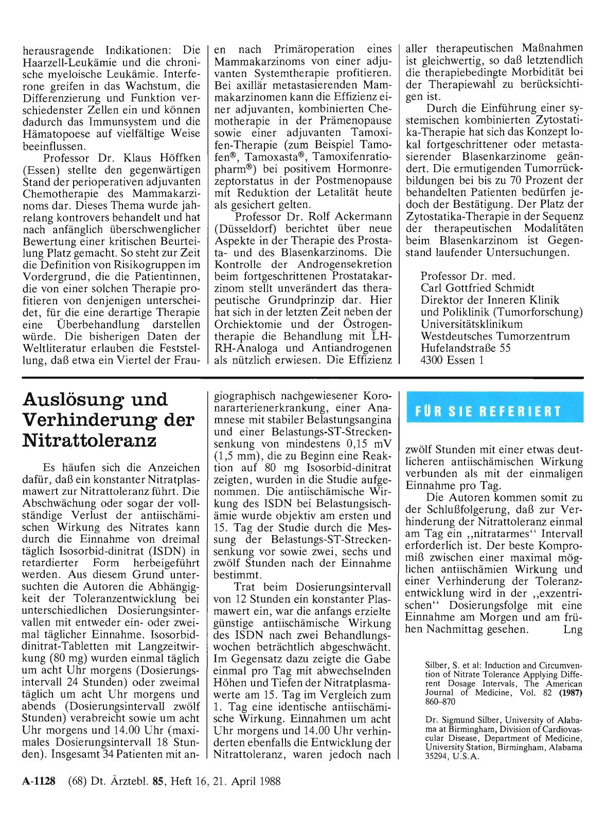 Vorschauseite 1: Auslösung und Verhinderung der Nitrattoleranz