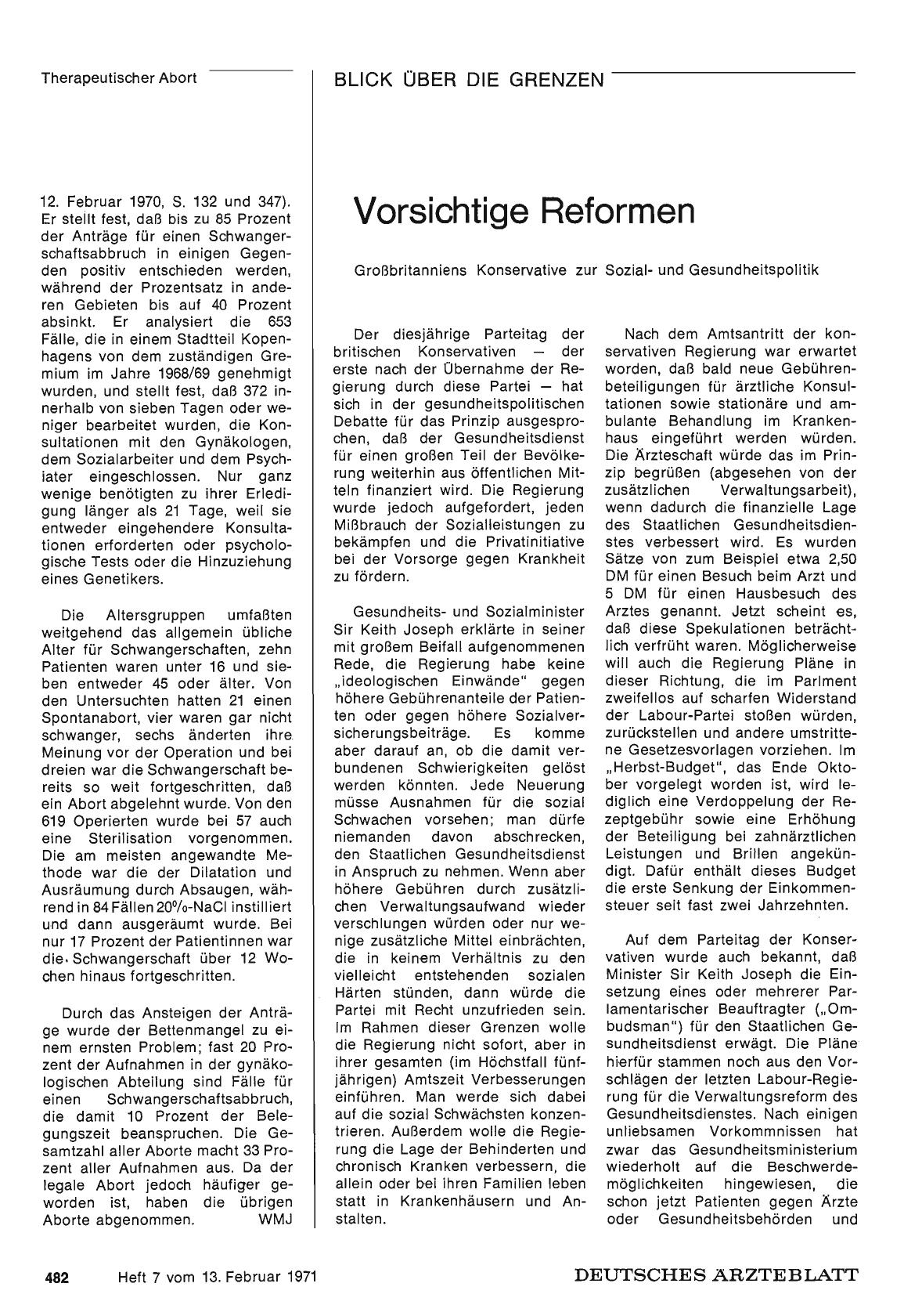 Vorschauseite 1: Vorsichtige Reformen