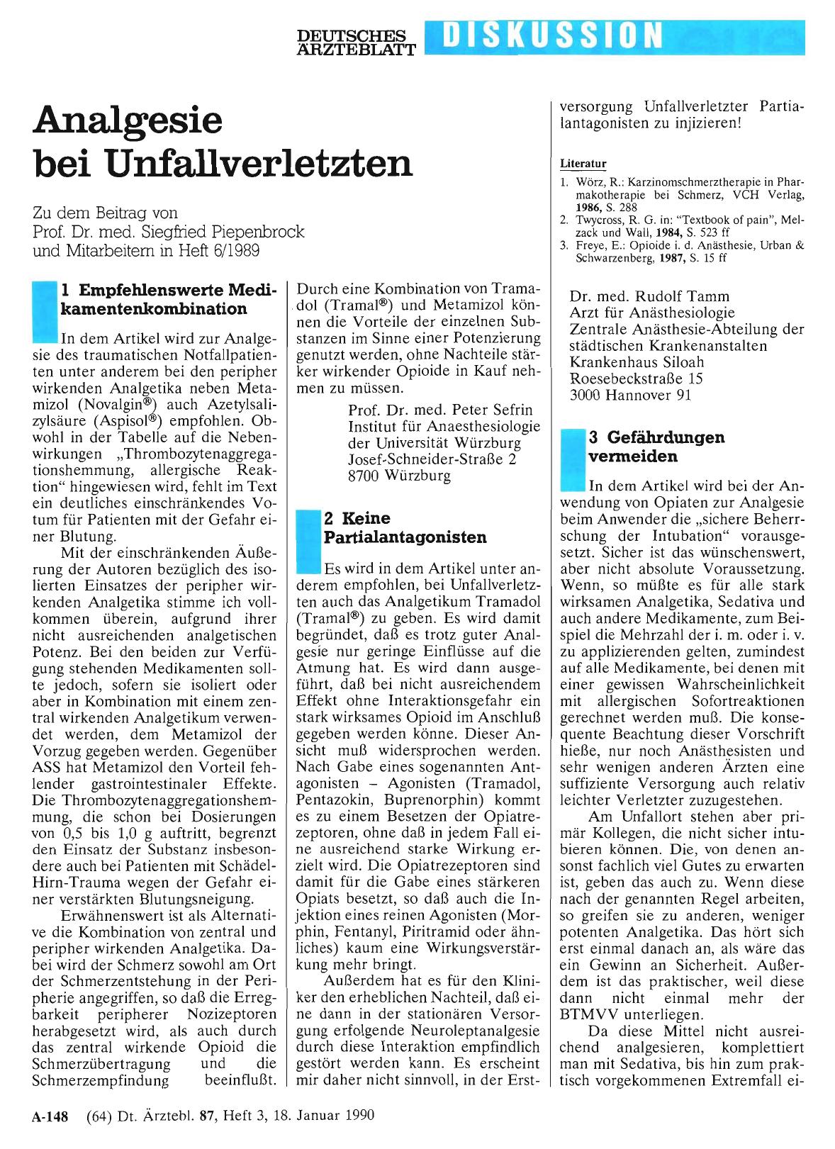 Vorschauseite 1: Analgesie bei Unfallverletzten: 3 Gefährdungen vermeiden