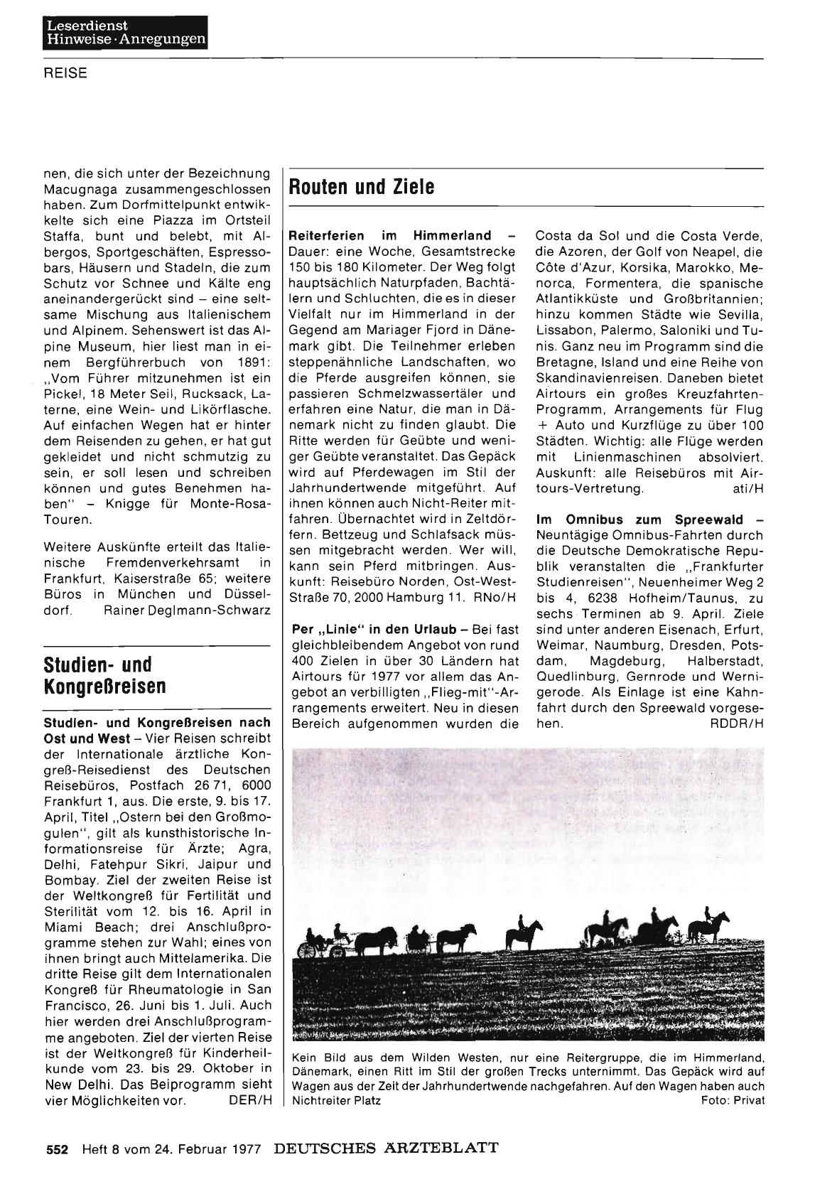 Vorschauseite 1: Routen und Ziele