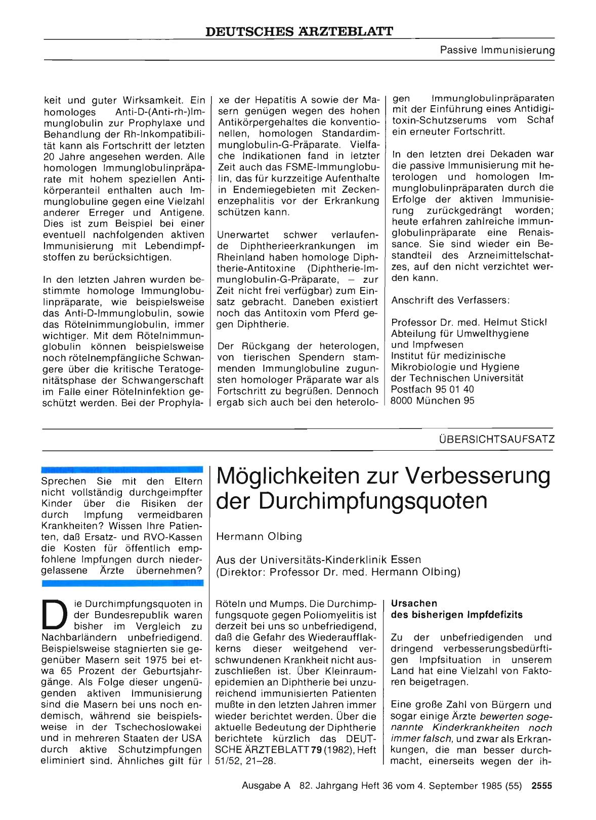 Vorschauseite 1: Möglichkeiten zur Verbesserung der Durchimpfungsquoten