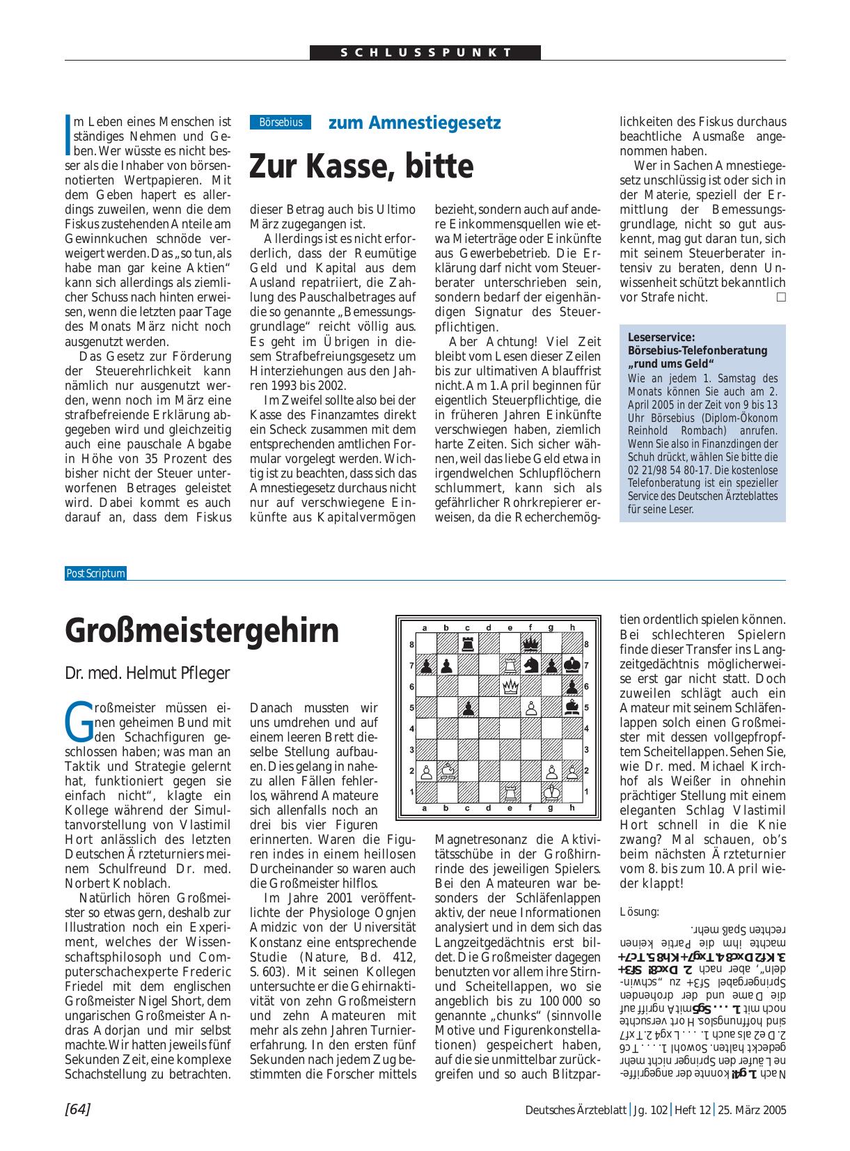 Vorschauseite 1: Großmeistergehirn