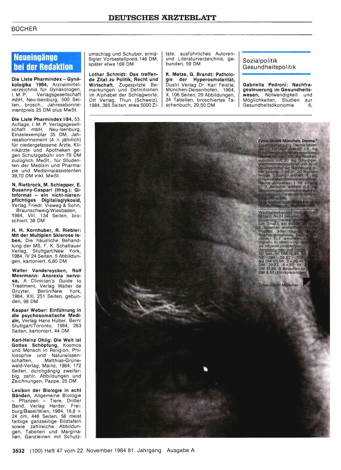 Vorschauseite 1: Neueingänge bei der Redaktion