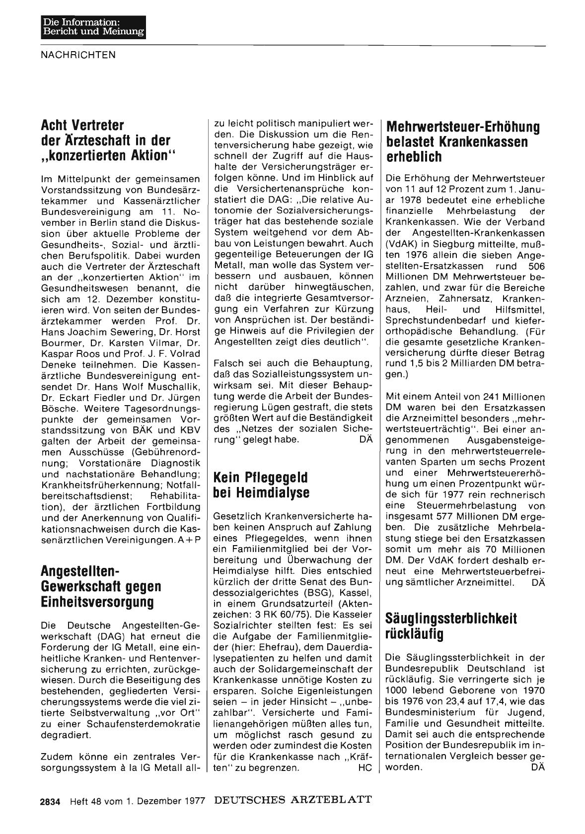 Vorschauseite 1: Acht Vertreter der Ärzteschaft in der „konzertierten Aktion“