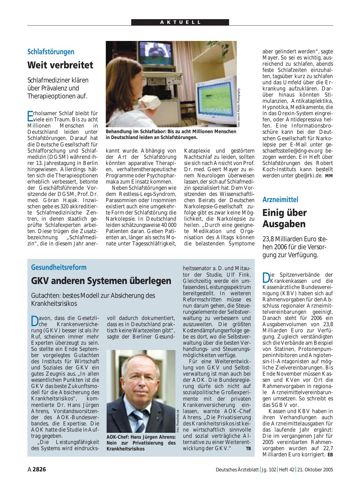 Vorschauseite 1: Schlafstörungen: Weit verbreitet
