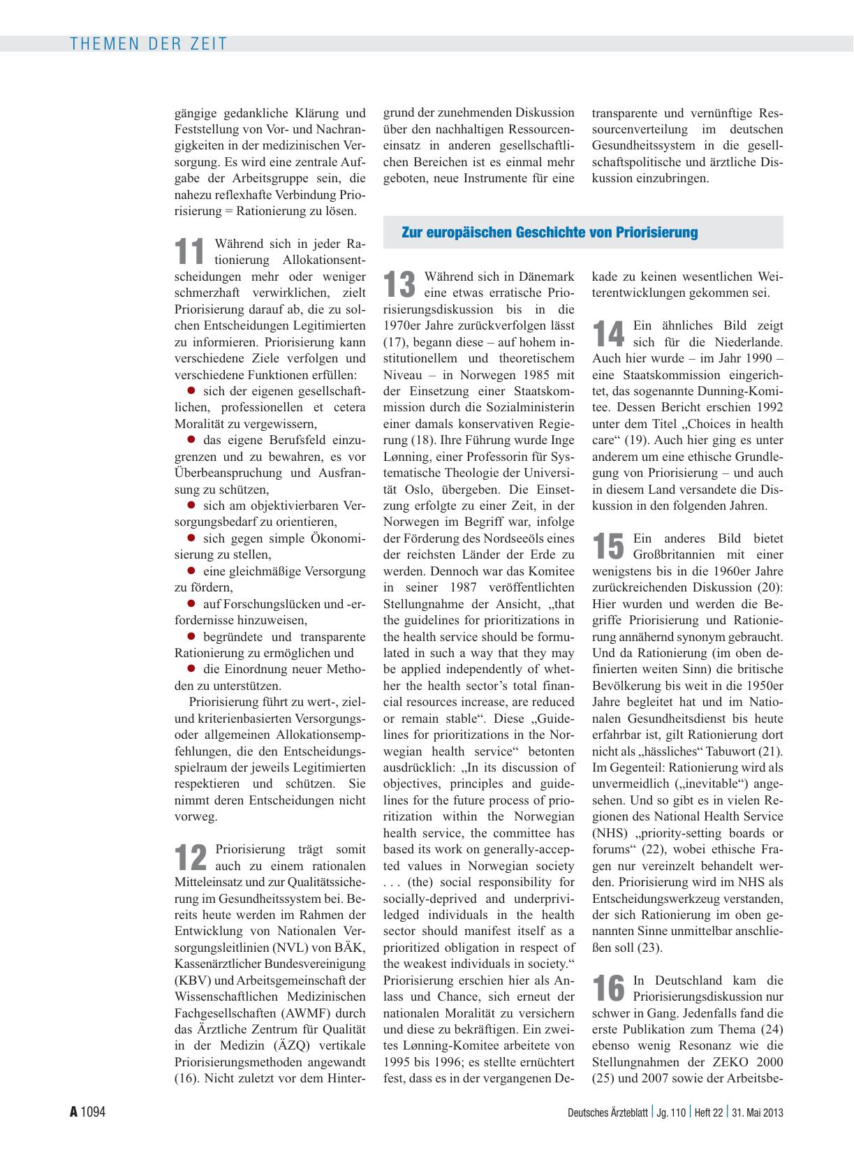Vorschauseite 4: Medizinische Versorgung: Ärztlich unterstützte Priorisierung ist notwendig und hilfreich