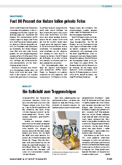 Vorschauseite 1: Mobilität: Ein Rollstuhl zum Treppensteigen
