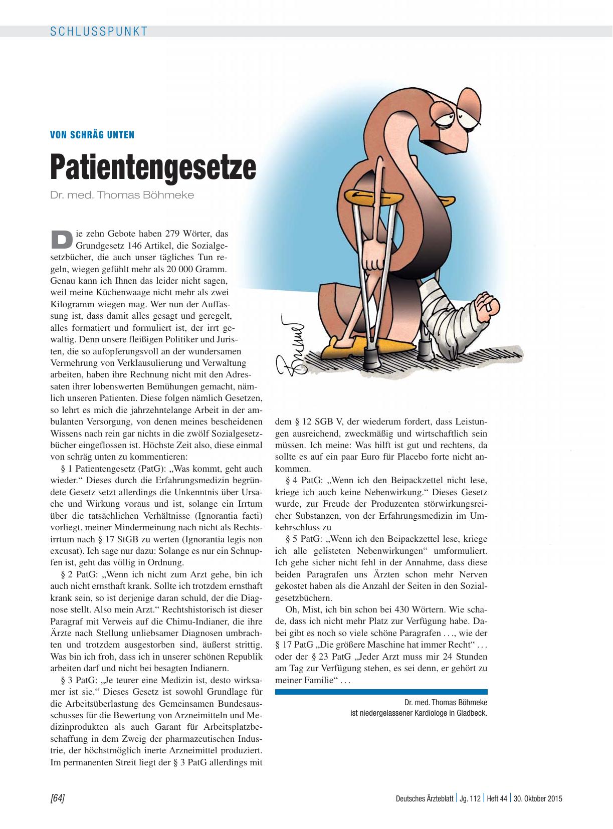 Vorschauseite 1: Von schräg unten: Patientengesetze