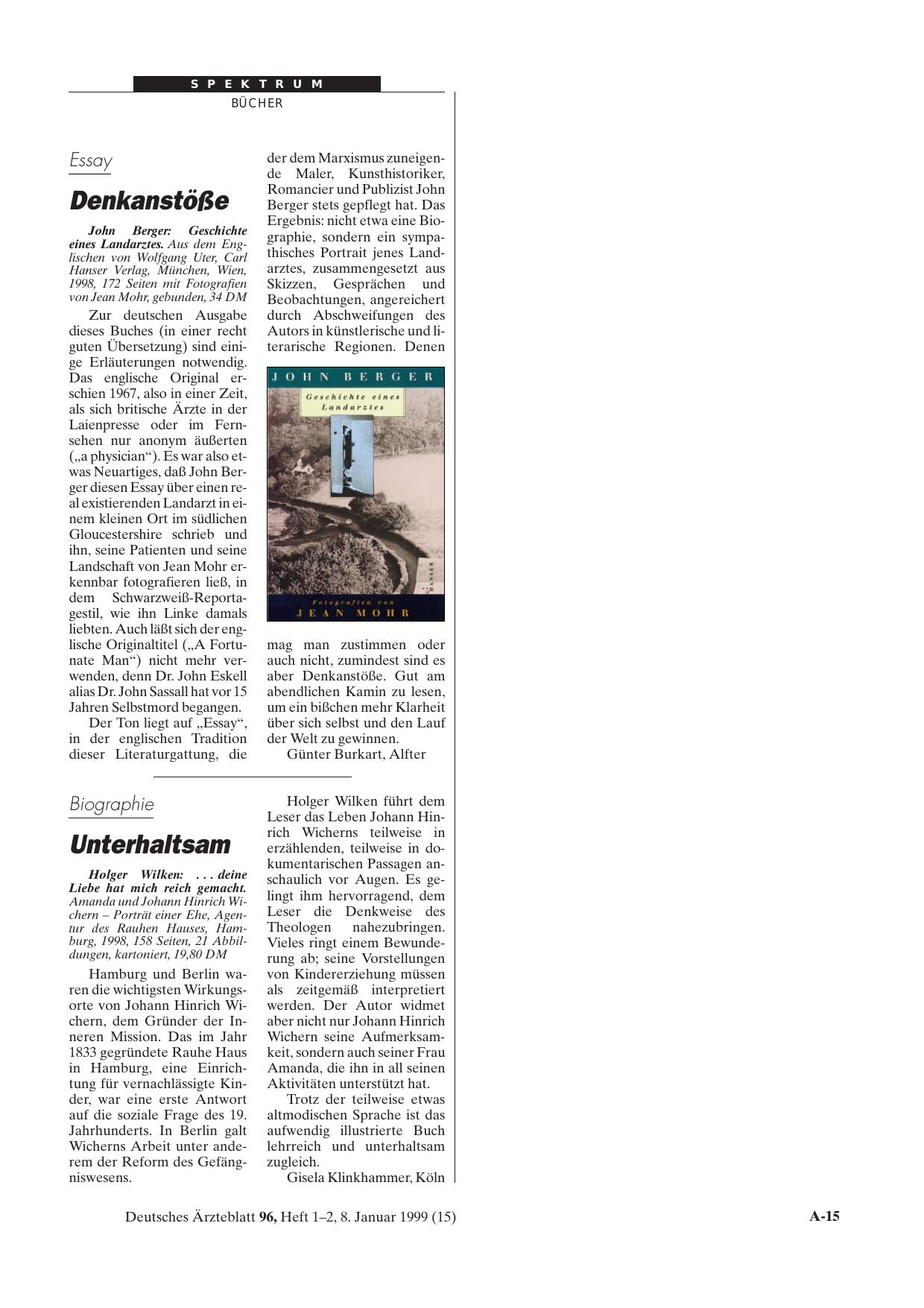 Vorschauseite 1: Geschichte eines Landarztes