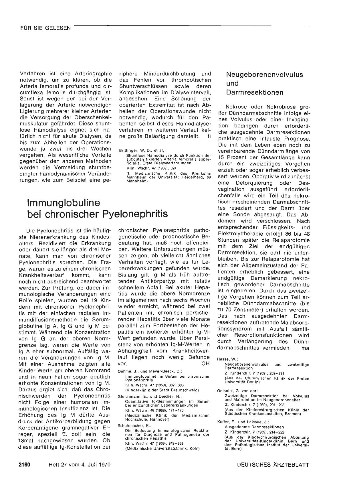 Vorschauseite 1: Immunglobuline bei chronischer Pyelonephritis
