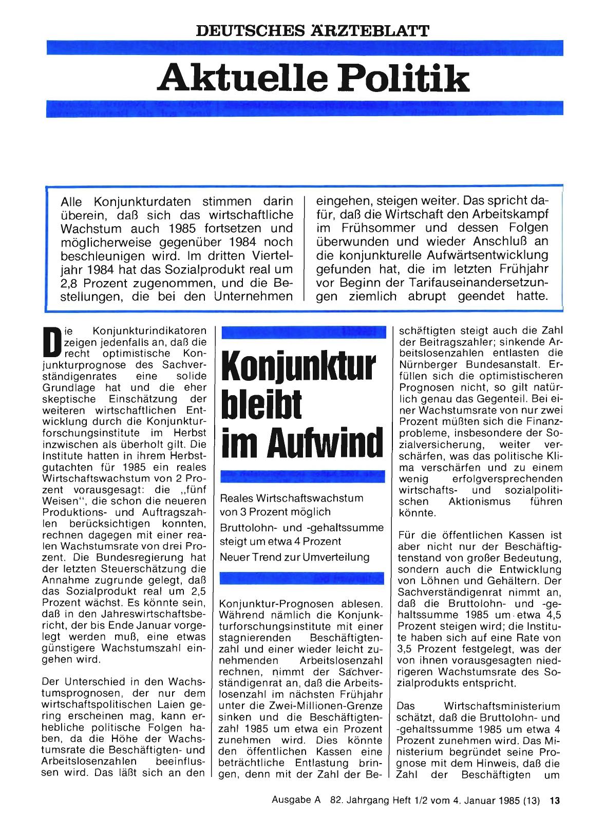 Vorschauseite 1: Konjunktur bleibt im Aufwind