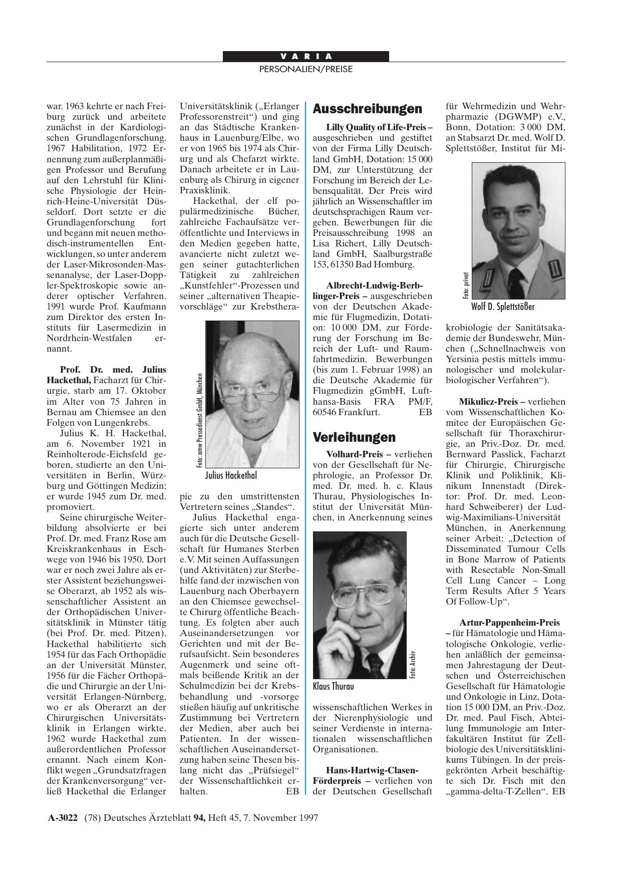 Vorschauseite 1: Ausschreibungen