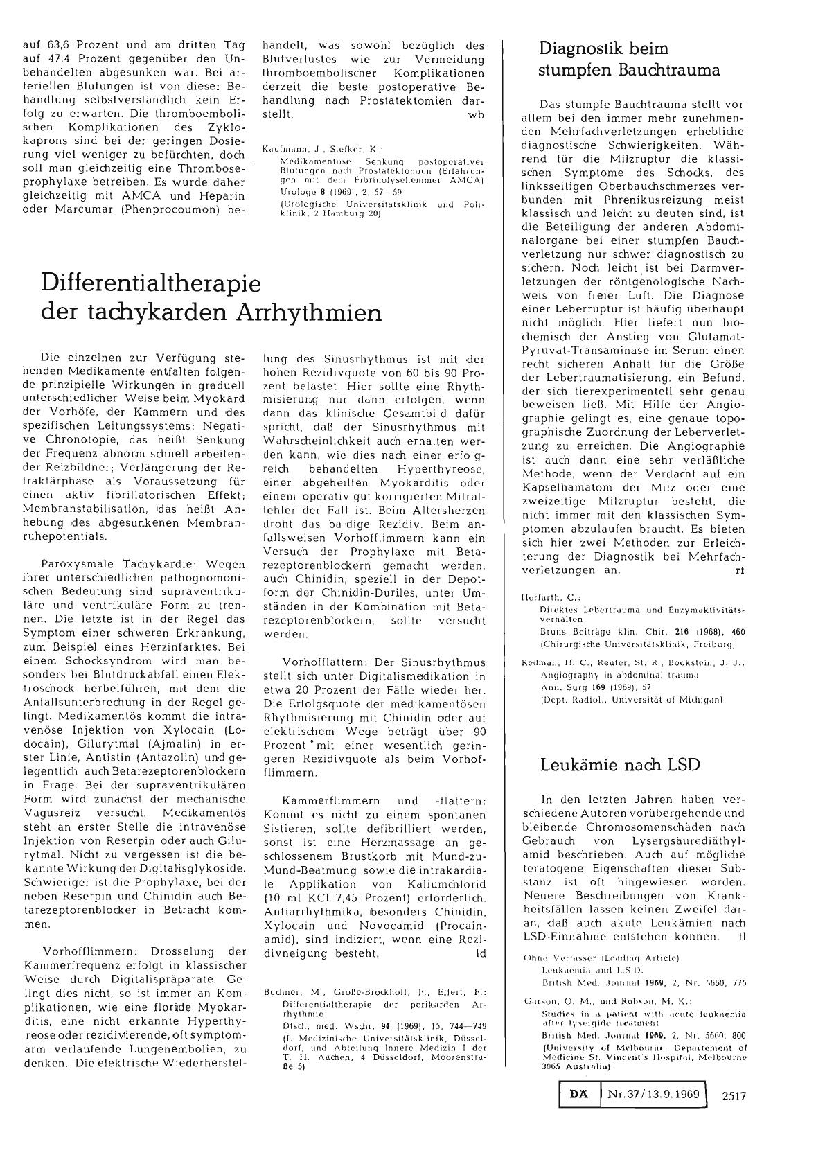 Vorschauseite 1: Differentialtherapie der tachykarden Arrhythmien