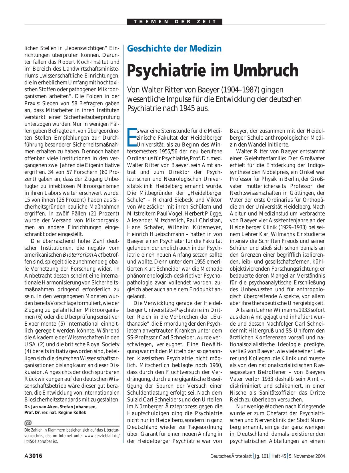 Vorschauseite 1: Geschichte der Medizin: Psychiatrie im Umbruch