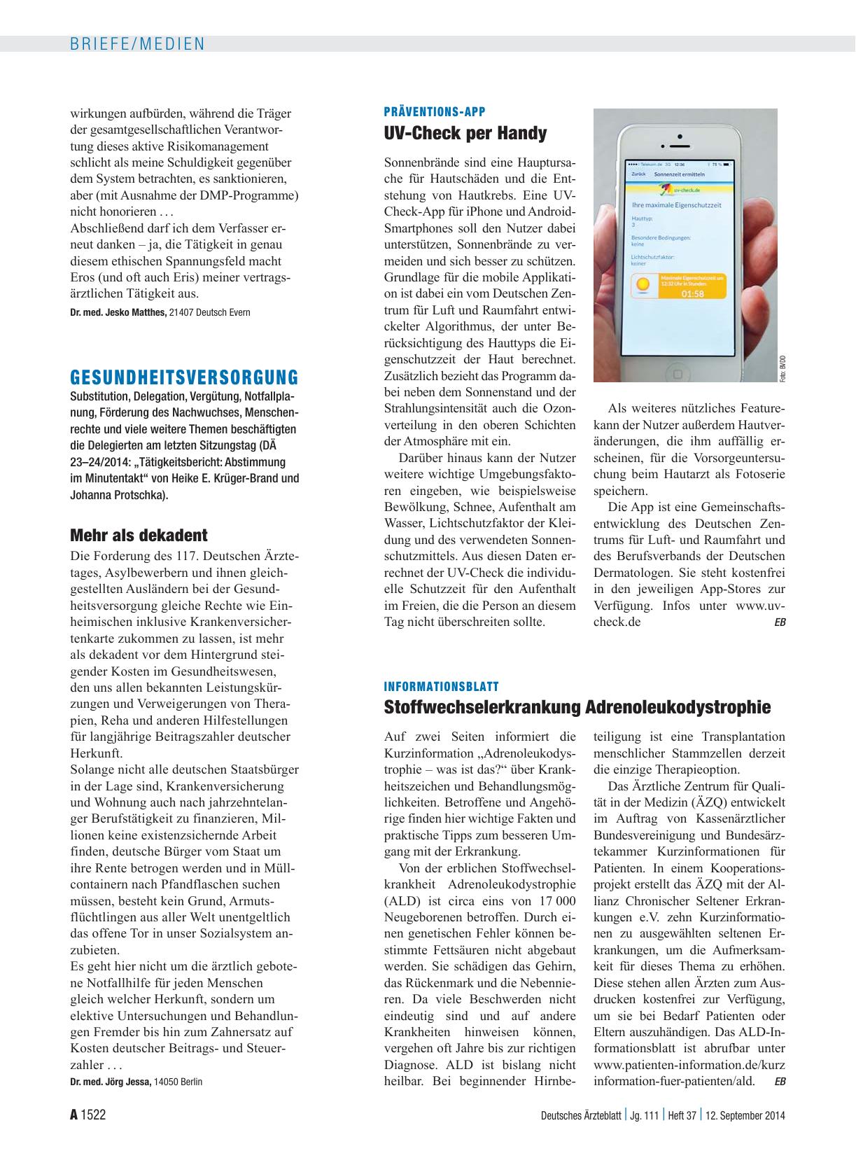 Vorschauseite 1: Gesundheitsversorgung: Mehr als dekadent