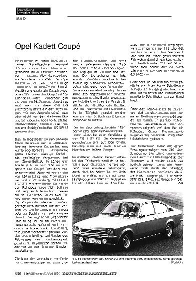 Vorschauseite 1: Opel Kadett Coupé