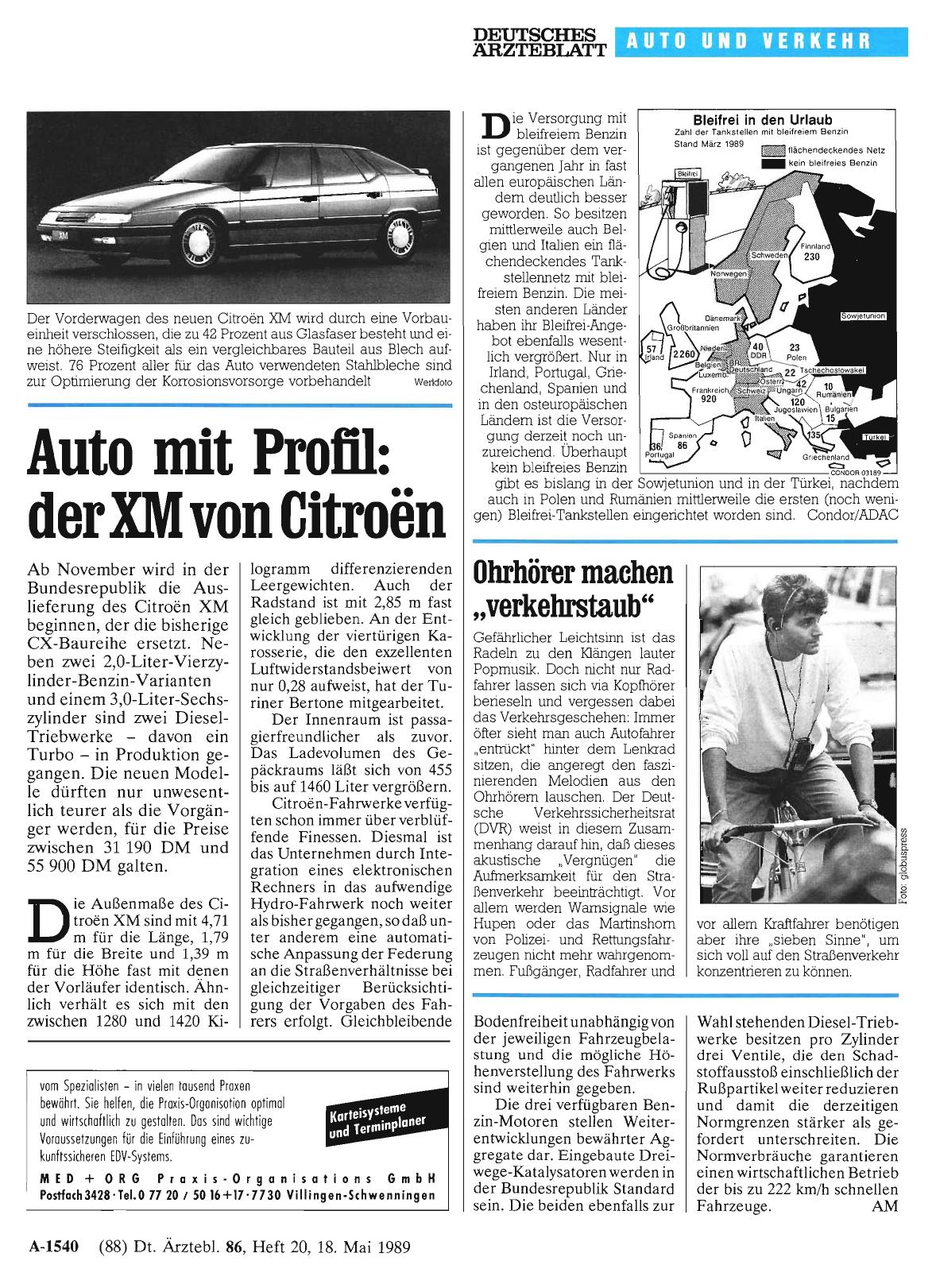 Vorschauseite 1: Auto mit Profil: der XM von Citroën