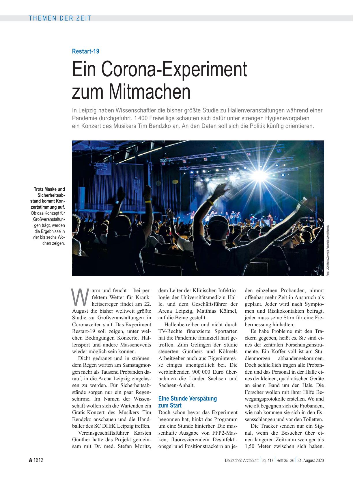 Vorschauseite 1: Restart-19: Ein Corona-Experiment zum Mitmachen