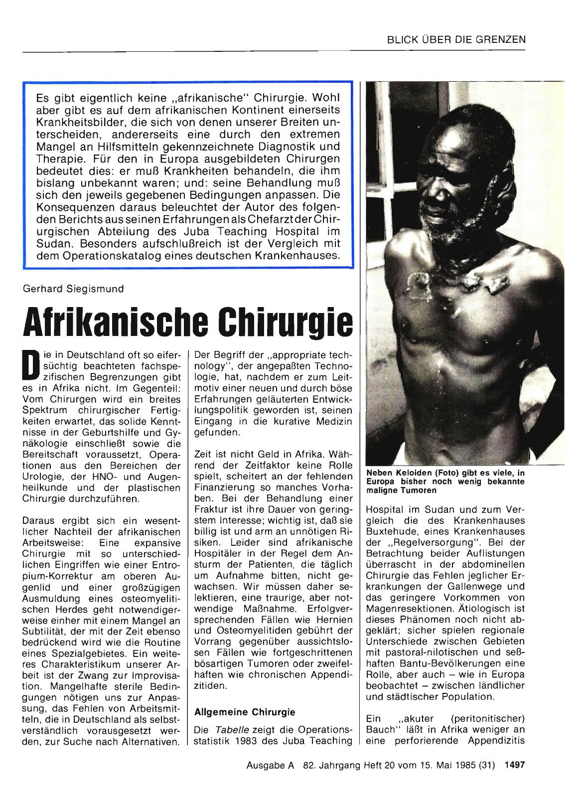 Vorschauseite 1: Afrikanische Chirurgie