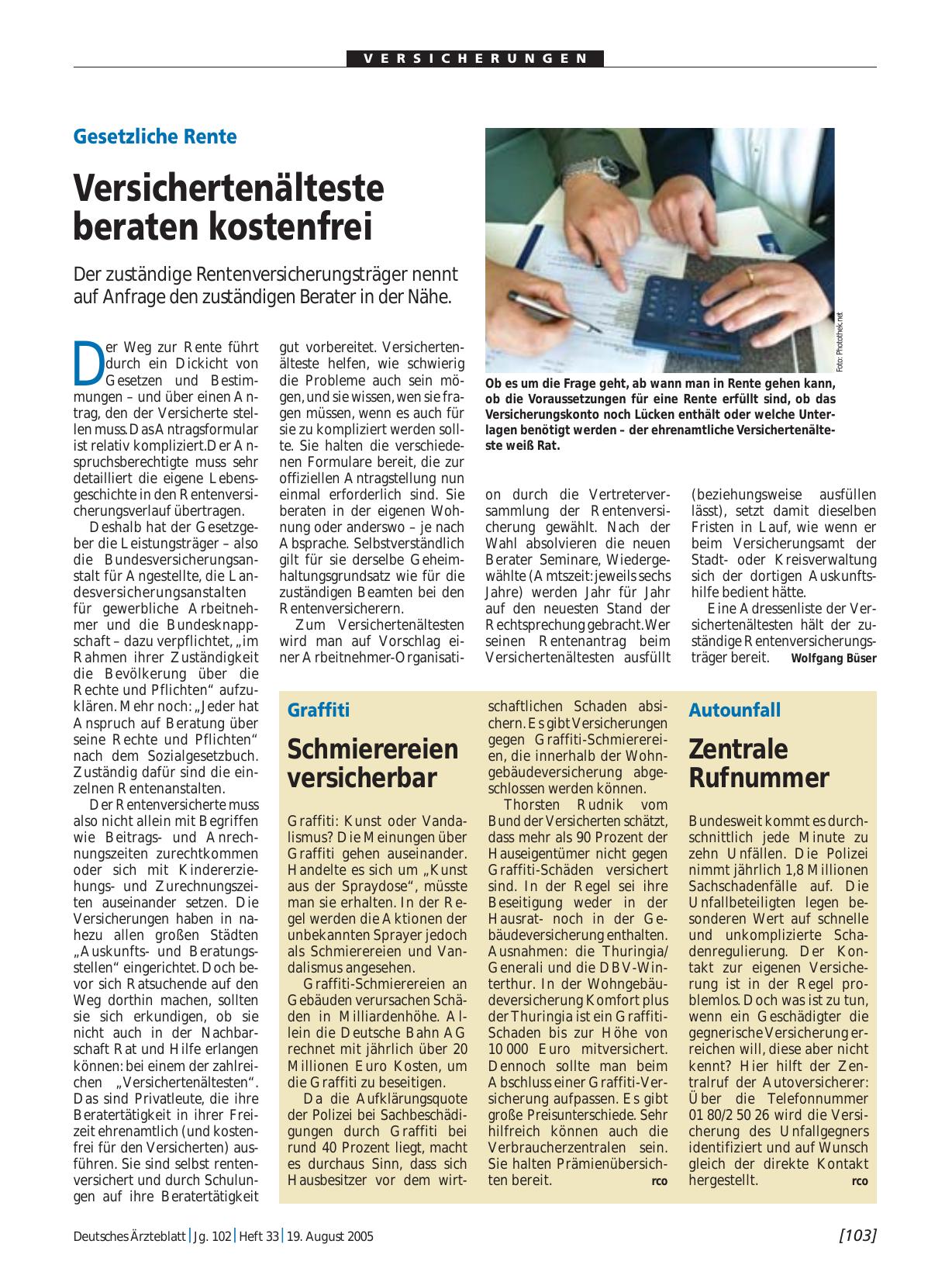 Vorschauseite 1: Autounfall: Zentrale Rufnummer