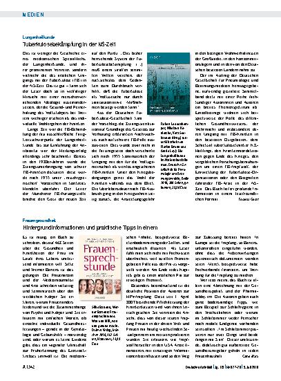 Vorschauseite 1: Lungenheilkunde: Tuberkulosebekämpfung in der NS-Zeit