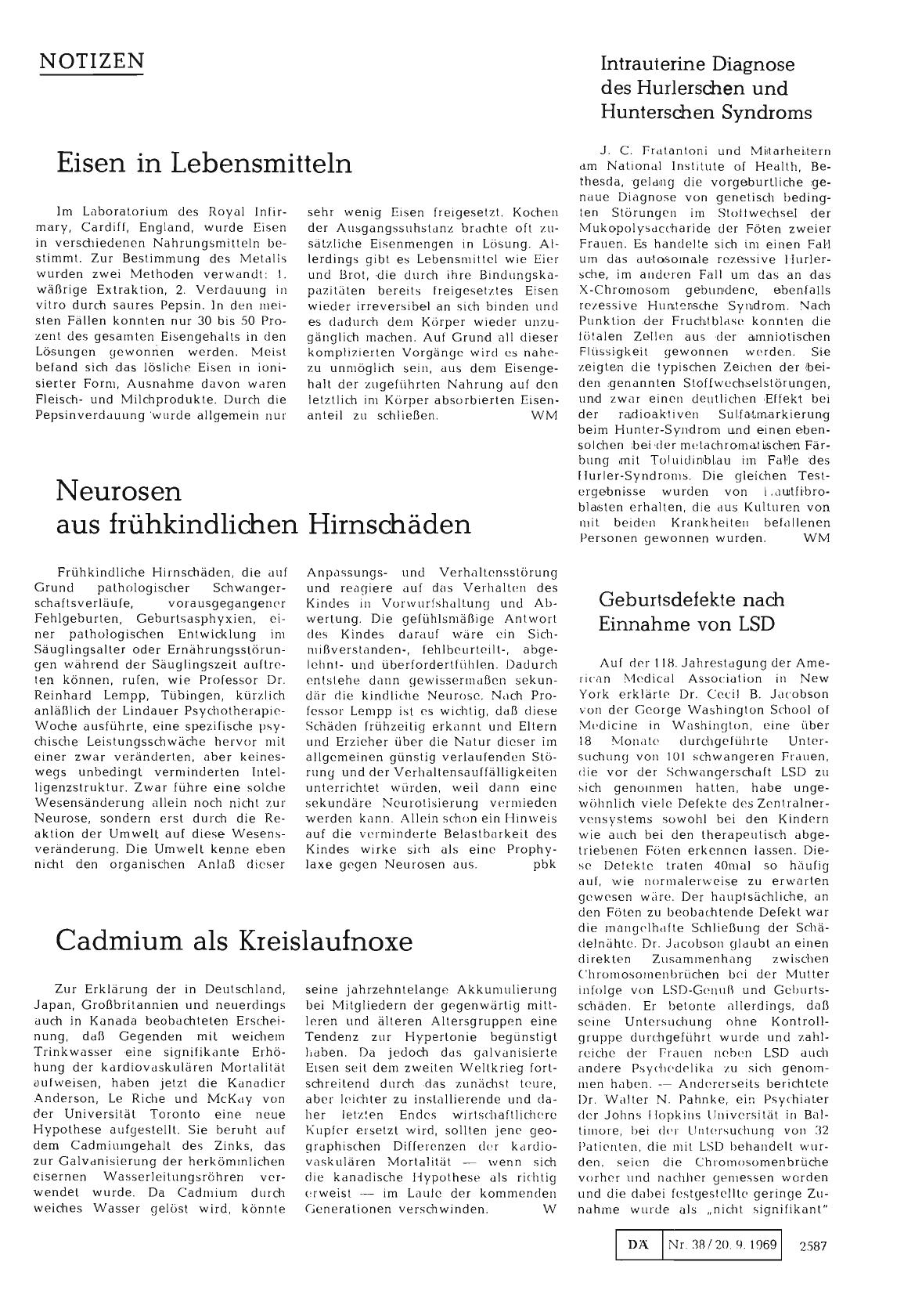 Vorschauseite 1: Geburtsdefekte nach Einnahme von LSD